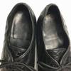 1950s60s Rare Vintage Edwin Clapp Embossed U-Tip Shoes Black Size 10 27.528.0(USED)
