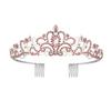 European and American Alloy Crystal Crown Birthday Dance Party Bride's Toasting Dress Headwear Crown Photo Props