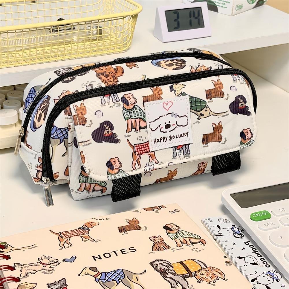 Ретро пенал для щенка Милая кошка Сумка для канцелярских принадлежностей Многофункциональная сумка для ручек Студент