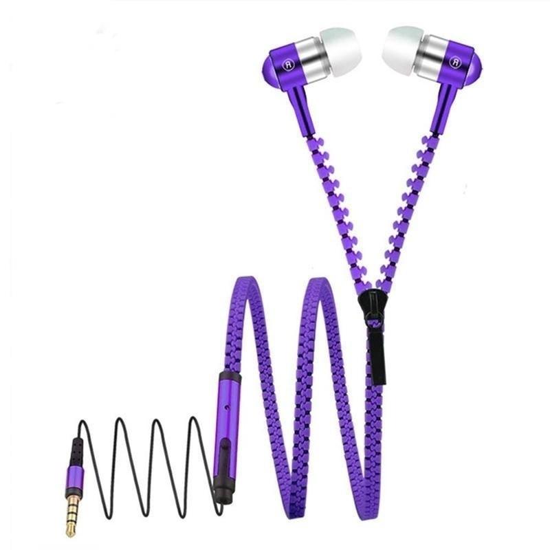 3,5 мм наушники-вкладыши на молнии СТЕРЕО наушники гарнитура + микрофон наушники крутые