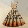 Women's Sleeveless Casual Dress Halloween Print Round Neck Vintage Style Swing Dress with Adjustable Straps for Everyday Wear