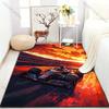 3D F1 Racing At Sunset Print Carpet Living Room Bedroom Bedside Sofa Floor Mat Non-Slip Modern Home Decor Area Rug Luxury Gift