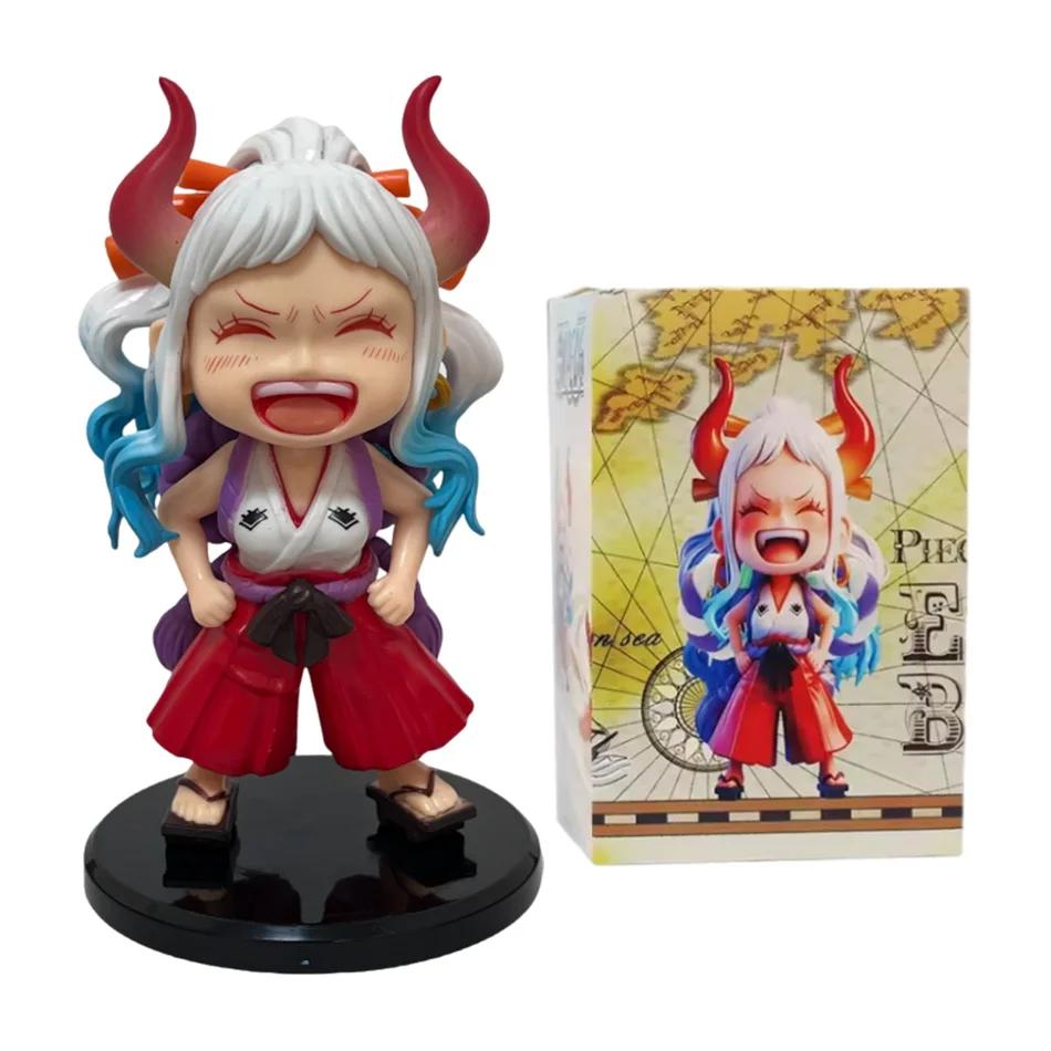 Аниме One Piece Луффи Шан Чжи Ручная работа Смех Эйс и Q-версия Фигурка Модный ПВХ Модель Милое Украшение Подарок на День Рождения Игрушка