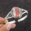 Rhodochrosite Cuff Bracelet Real Gemstone Bangle 925 Sterling Silver Cuff Bracelet Handmade Jewelry Adjustable Bangle For Gift Women Jewelry