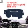 Противоскользящий коврик для Renault Captur 2013 ~ 2018 Samsung QM3, противоскользящий коврик для приборной панели, солнцезащитный козырек, автомобильные аксессуары 2014 2015 2016 2017