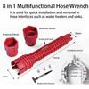 8 In 1 Multifunctional Sink Bathroom Wrench,Plumbing Installation Tool Household Water Pipe Faucet Washing Basin Corner Valve Sink Repair Removal Tool