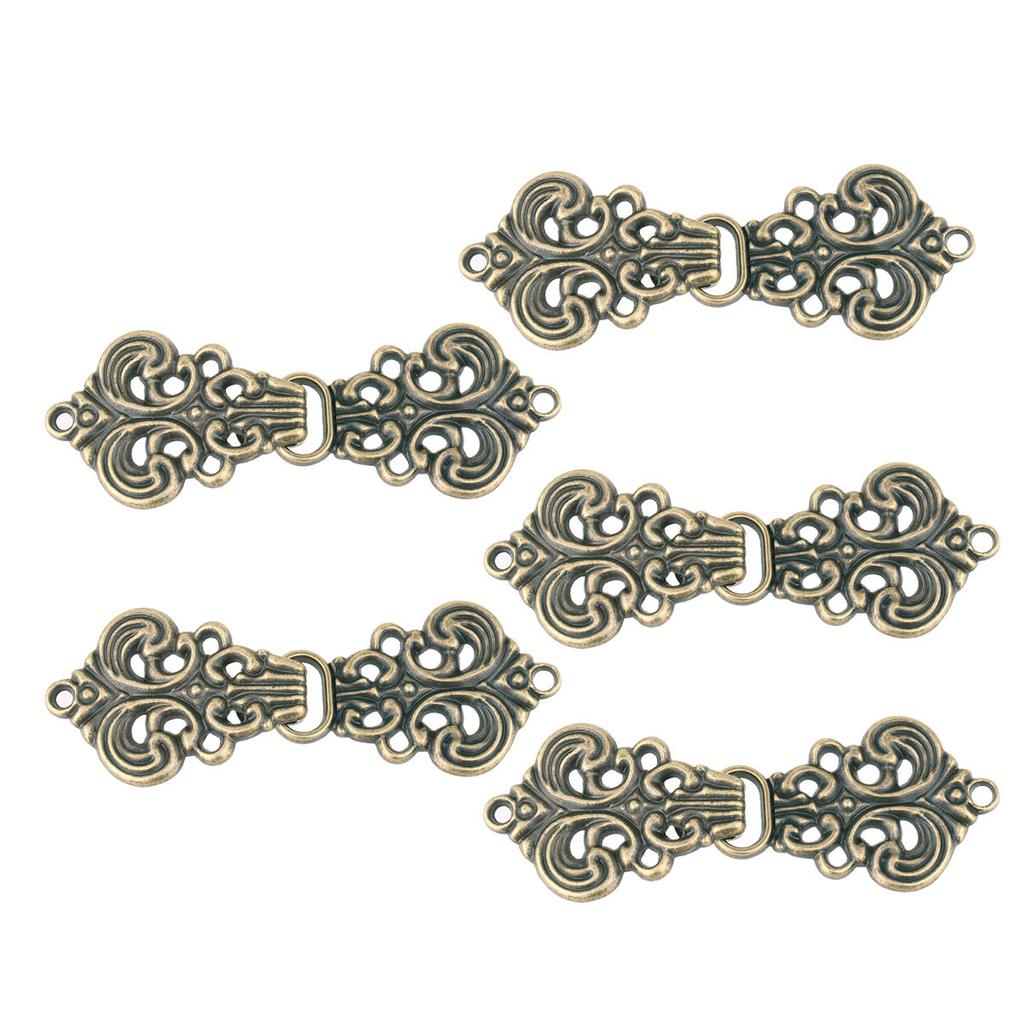 5 пар застежек для одежды, накидки, застежек, декоративный завиток, цветок, китайский узел, пуговица, зажим для кардигана