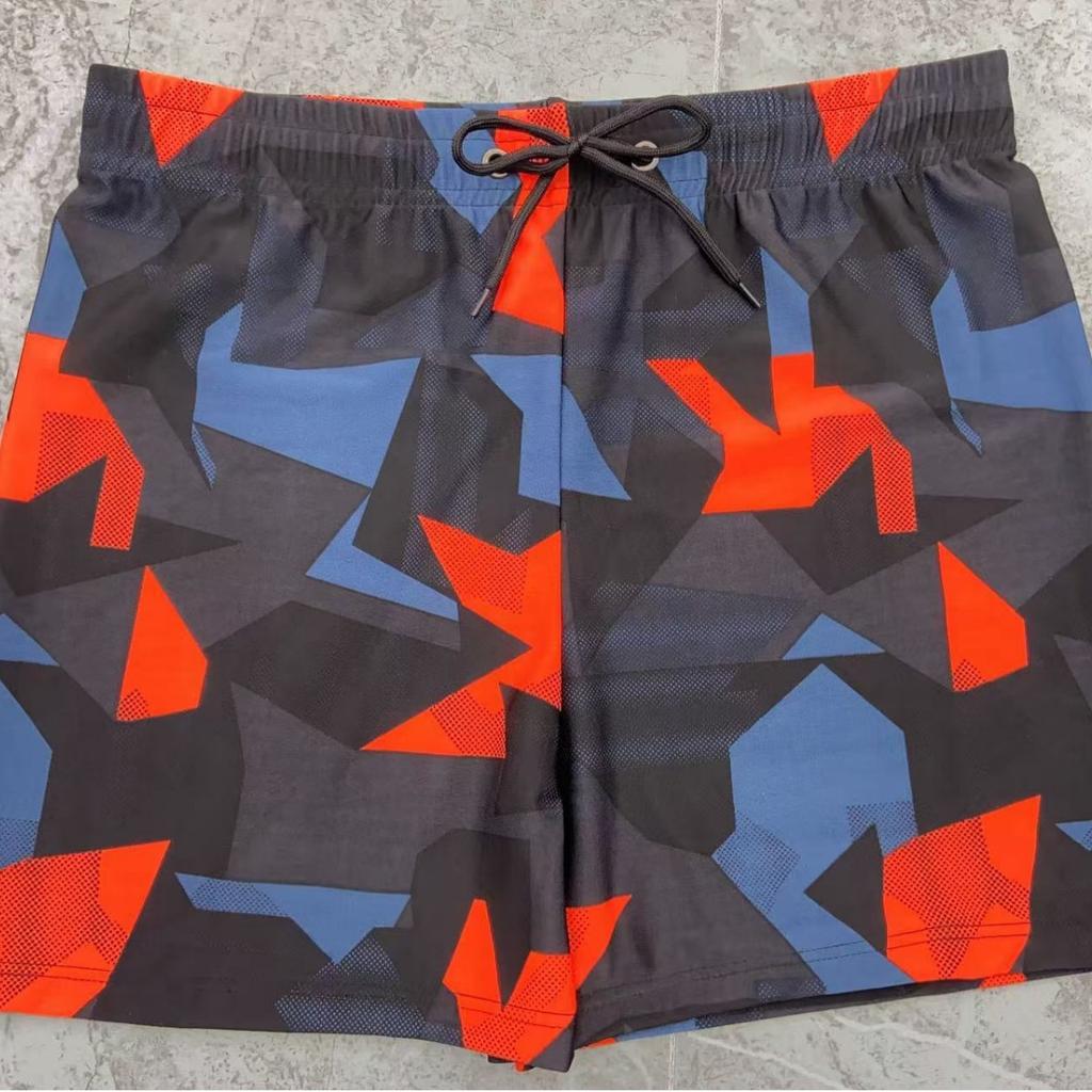 Мужские купальники больших размеров для отпуска на горячую весну, удобные и дышащие купальники с плоскими углами и принтом