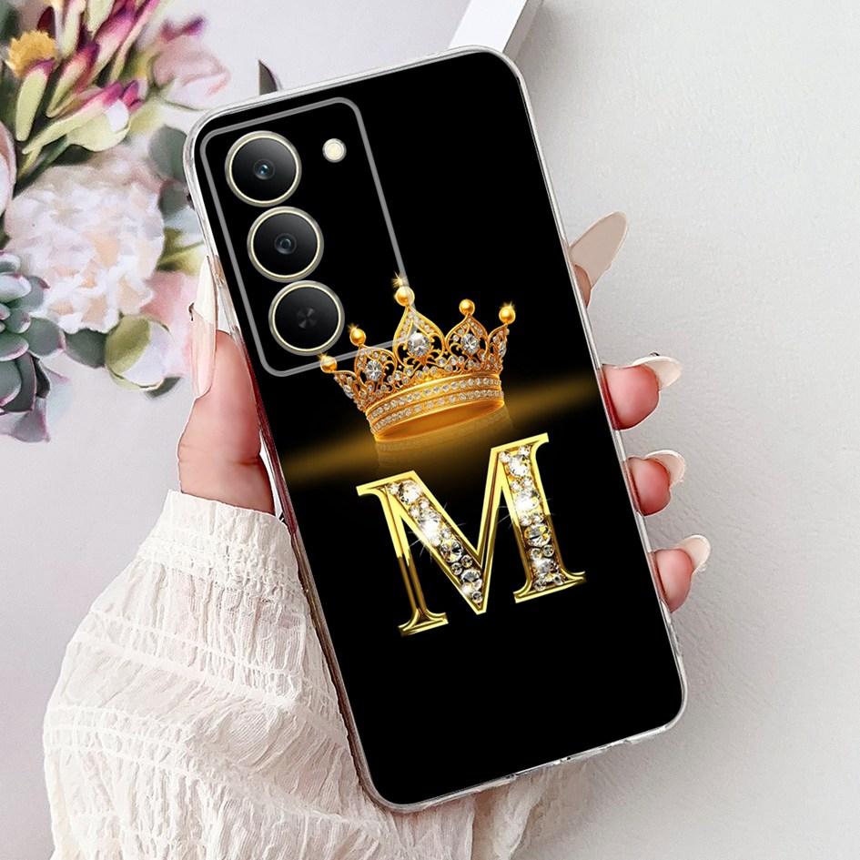 Для Realme 14x 5G Чехол Роскошные Буквы Короны Мягкий Силикон Тонкие Чехлы для Телефона Для OPPO Realme 14x Задняя Крышка на Realme14x Защитный Чехол