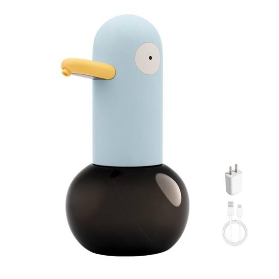 Soap Dispenser Automatic Foaming Hand Soap Dispenser Duck-Shaped Touch-Free Fast Dispensing 0.25s Rechargeable Bathroom Soap Dispenser