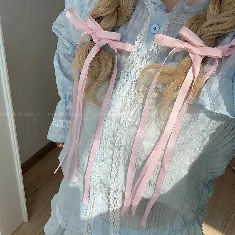 1 пара лент для волос Super Fairy Girl, заколка-бабочка, стример, шпилька, ремешок, двойной хвост, аксессуары для волос