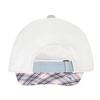 [Miki House] Кепка Шляпа Защита от УФ лучей Однотонная Логотип Клетка Мальчики Девочки Малыши Дети Детская одежда 10-9124-681 LL (54-56cm) белый