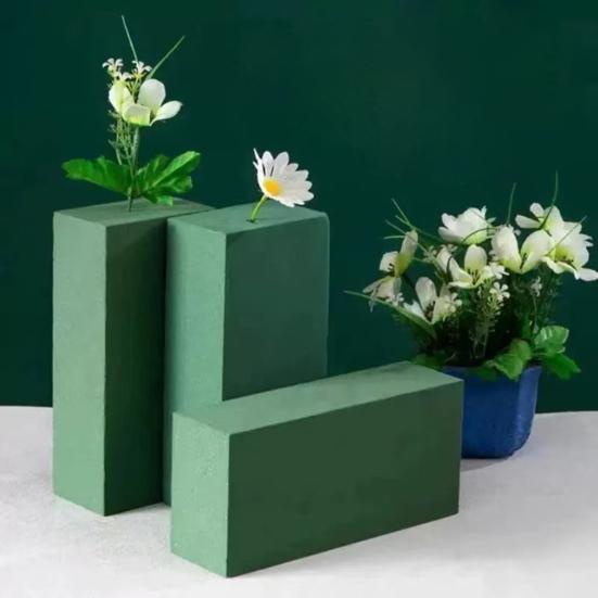 2/6 шт. Цветочные пенопластовые блоки для живых и искусственных цветов, 9" x 4" зеленая влажная и сухая цветочная пена для домашнего свадебного садового декора