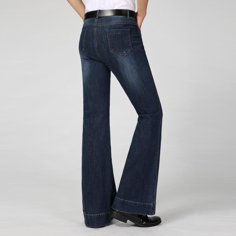 Джинсы для мужчин Мужские расклешенные джинсы больших размеров из микроэластичного денима Расклешенные брюки Классические джинсы Ddesign