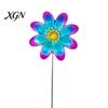 Artistic Garden Path Accents Metal Artificial Flower Stake, Decorative Yard Art Sculpture, Colorful Floral Design Lawn Ornaments Decor for Outdoor
