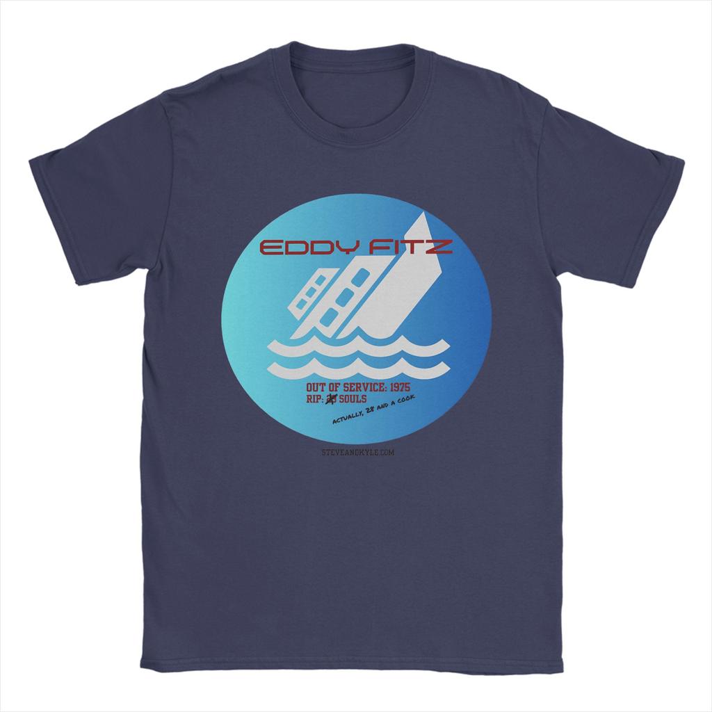Edmund Fitzgerald T-Shirt Summer Great Ship Pure Cotton T-Shirts For Men's Harajuku Casual Tshirt Short Sleeve Vintage Tees