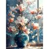 5d DIY Алмазная картина вышивка крестом цветы магнолии ваза алмазная вышивка мозаика полный круглый дрель домашний декор
