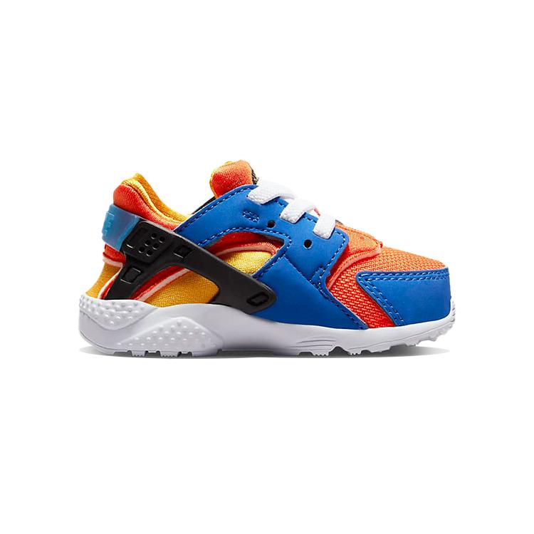 Nike Huarache Run Нескользящая Амортизация Устойчивая к истиранию Низкие Детские Кроссовки Сине-оранжевые Для младенцев и малышей 704950-421