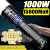 1000W LED Flashlight USB C Rechargeable Flash Light 150000LM High Power Flashlights Zoom Tactical Lantern Long Shot COB Torch