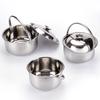 Stainless Steel Multifunctional Cooking Set: Lid, Oil Pan, Egg Beating Pot, and Non-Magnetic Soup Pot.
