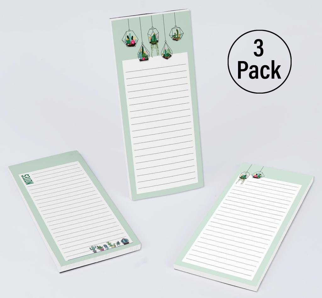 Inkdotpot Упаковка из 3 магнитных блокнотов для записей на холодильник - магнитные блокноты для записей на холодильник-  (50 листов