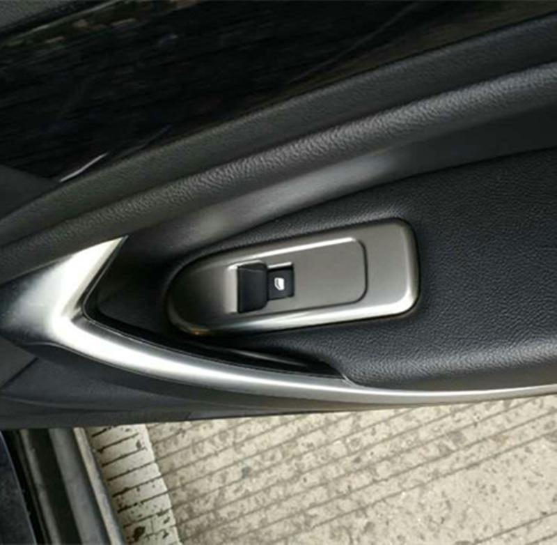 Аксессуары для Peugeot 508 Citroen C5, 4 шт./лот, салон автомобиля, передняя + задняя дверь, стеклоподъемник, панель, чехол, отделка, украшение