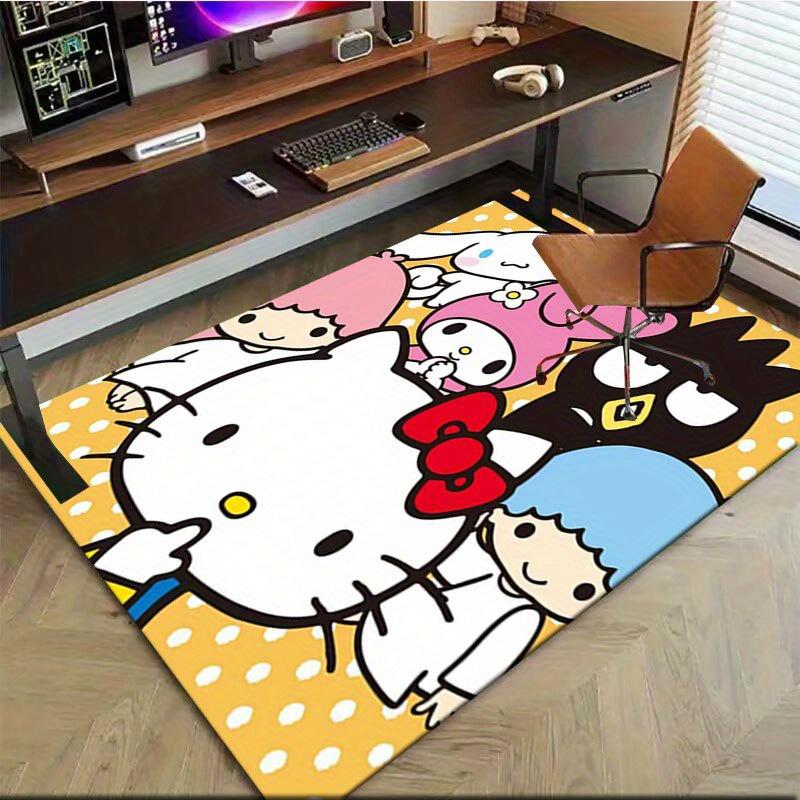 1 шт. Офисный ковер с принтом Sanrio Melody Русалка, Прямоугольный коврик под стол, Идеальный декор для гостиной, спальни, кухни, Нескользящий коврик для пола
