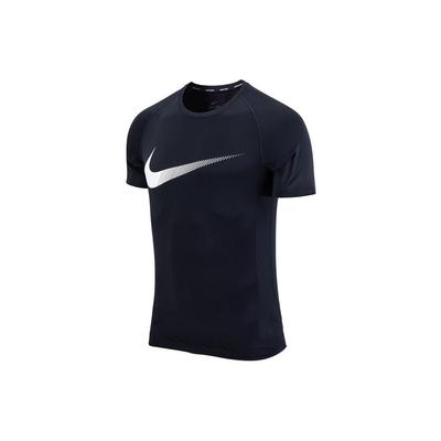 Dri-Fit Pro Logo Gradient Print Stretch Quick-Dry Sports Crew Neck T Shirt Men Tops Black DB4183-010