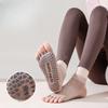 Women's Summer Thin Professional Pilates Yoga Exposed Toe Non Slip Middle Tube Five Finger Socks