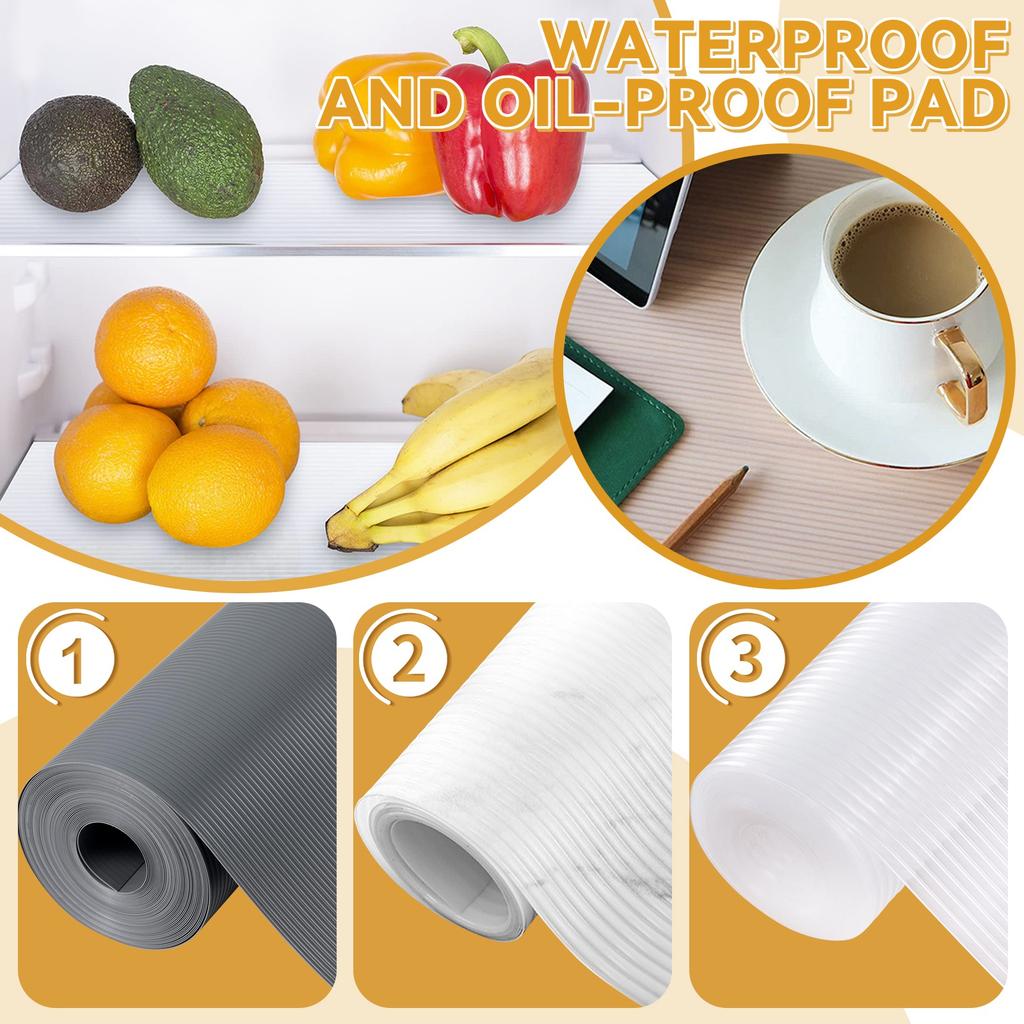 11.8*118inch Oil-proof Pad EVA Shelf Liner, Drawer Liners For Kitchen Cabinet, Non-Adhesive Non- Rainproof Refrigerator Pantry Dresser