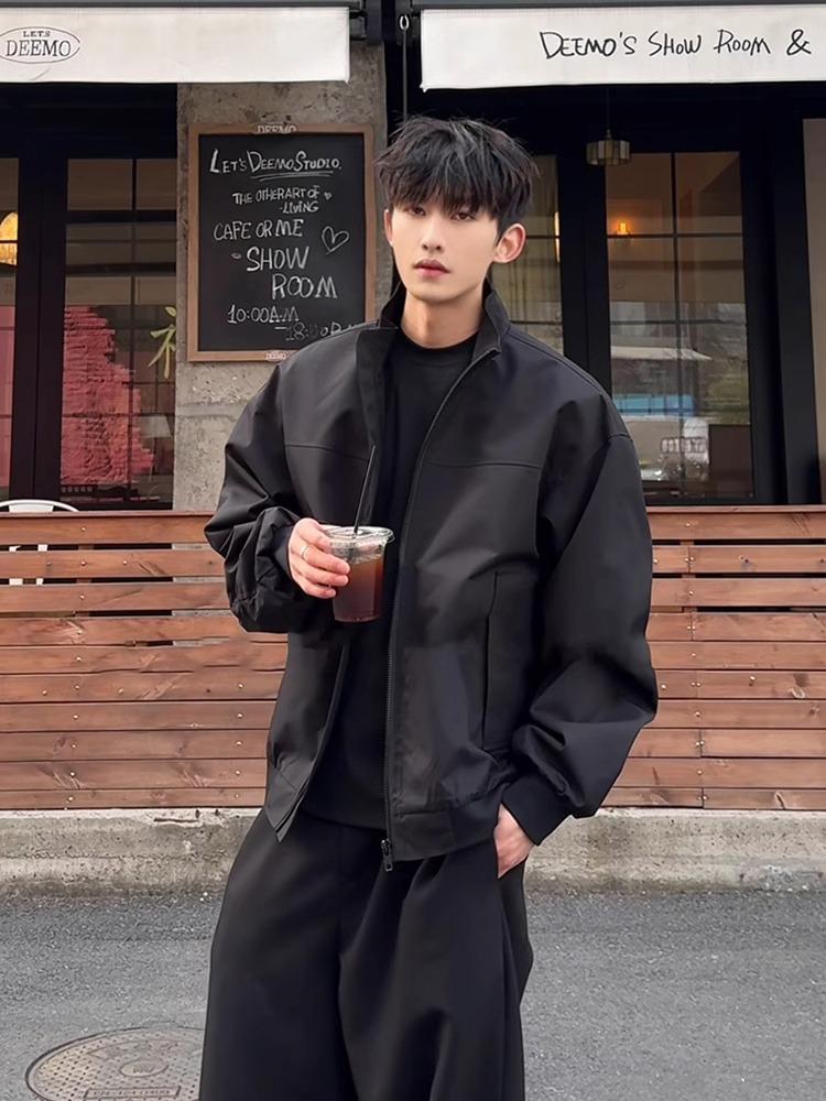 Men's Cleanfit Three-Proof Flight Jacket, Stand-Up Collar, Spring/Autumn Baseball Windbreaker