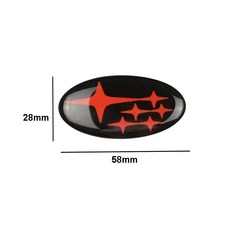 For Subaru Forester XV Outback Impreza Legacy STI WRX BRZ Tribeca 1PC Car Steering Wheel Emblem Badge Stickers Decal PP444