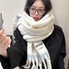 Sense Of Luxury, Soft Glutinous Solid Color Tassel Scarf, Female Season Students, Thickened Mohair Warm Neck