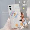 Мультяшный милый чехол для телефона с уткой, подходит для iPhone 13, iPhone 15, iPhone 16 Pro Max