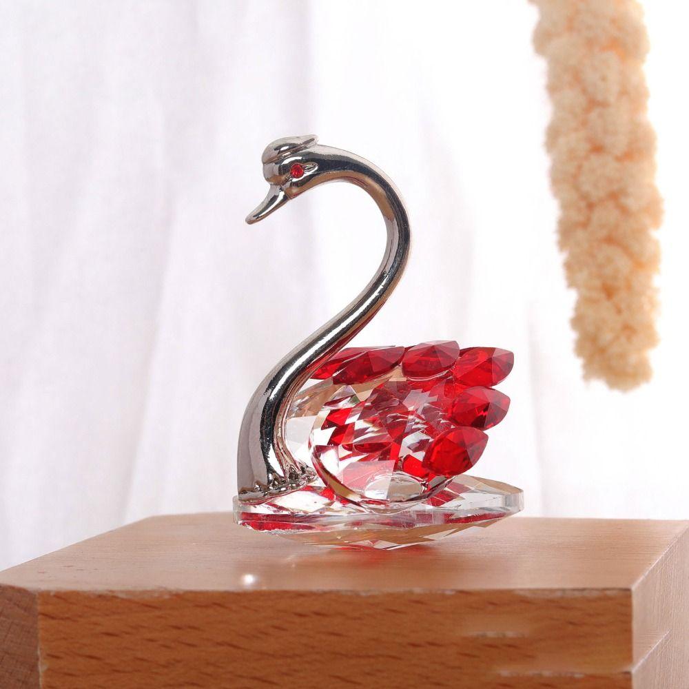 Swan Home Decoration and Accessories Colorful Beautiful Glass Ornaments New Swan Ornament  Home