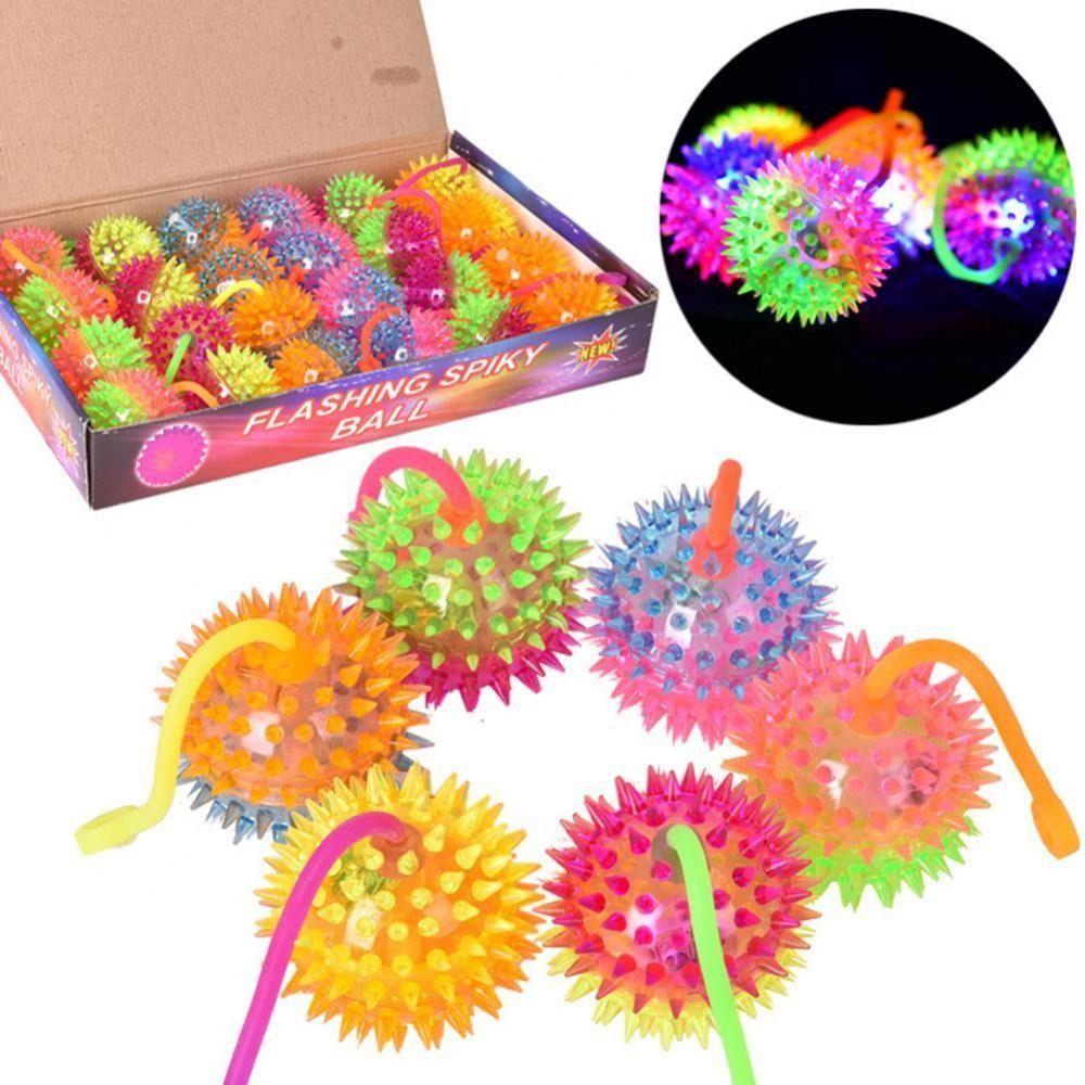 Decoration Glowing Hair Flash Ball Led Light Up Toy Glowing Elastic Ball Toy Elastic Glow Hair Ball
