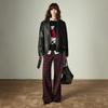 Women's Fleece-Lined Retro Plaid Wide-Leg Casual Pants