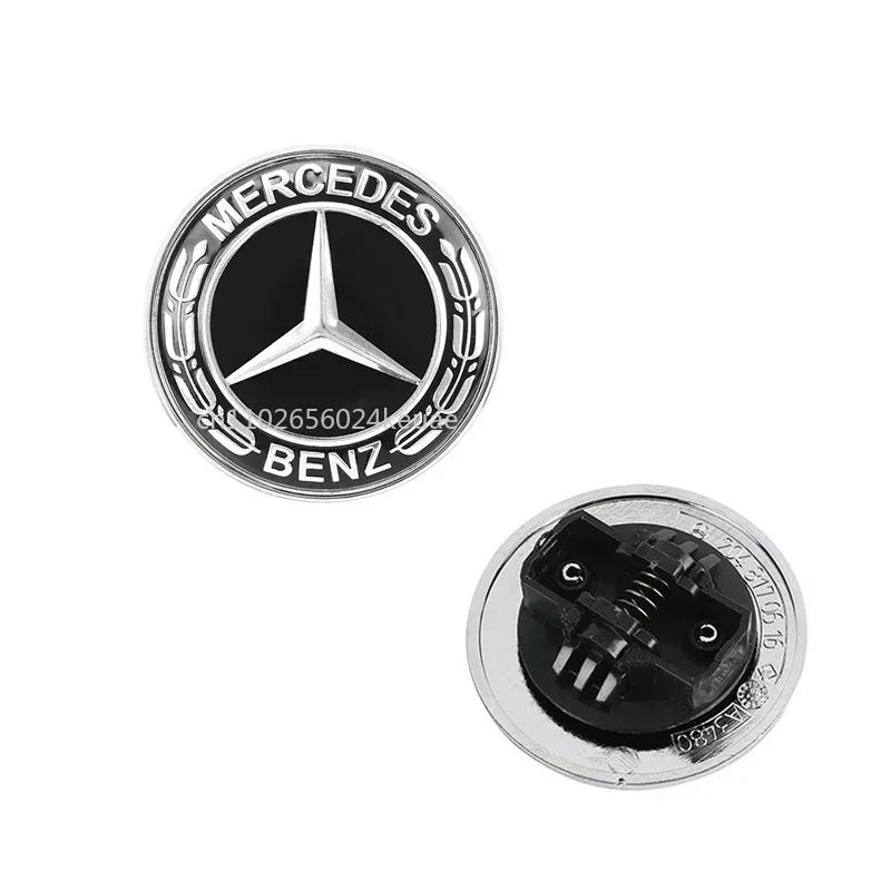 3D ABS Car Front Hood Bonnet Emblem Decoration Stickers Mercedes Benz AMG A B C M S R Class CLA GLB W108 W124 W126 W140 W168 NEW