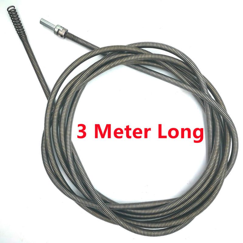 Electric Drill Sewer Cleaner Tool 10mm Diameter Spring Kitchen Toilet Pipe Drain Dredging with 1.5/3/5 Meter Length Options