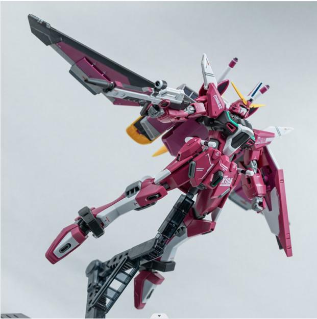 HG 1/144 INFINITE JUSTICE ZGMF-X19A Модель для сборки меха Аниме Фигурки для мальчиков Головоломка Игрушки Подарки Настольное украшение Коллекционный
