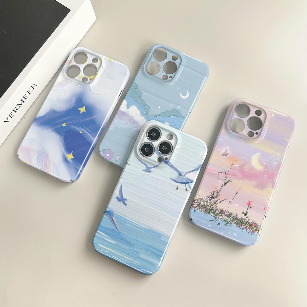 For iPhone 16 15 14 Samsung S23 A52 A33 A73 A53 Huawei Xiaomi Redmi OPPO Vivo Beauty Scenery Design Full Camera Protect Hard Shockproof Phone Case