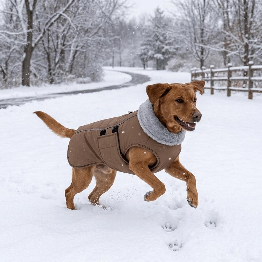 Warm Dog Vest Jacket Windproof Dog Ski Suit Practical Dog Winter Coat Outdoor