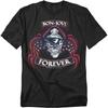 Футболка Bon Jovi Forever Skull 100% Хлопок Мужская Топ S-5XL, Черный