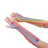 Girl Long Half Finger For Women Party Nylon Arm Sleeves Fishing Net Gloves Rainbow Color Gloves