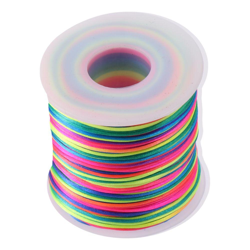 Rainbow Nylon Rope Five-color Line Hair Braid Seven Colors Lanyard Material  Dragon Boat Festival