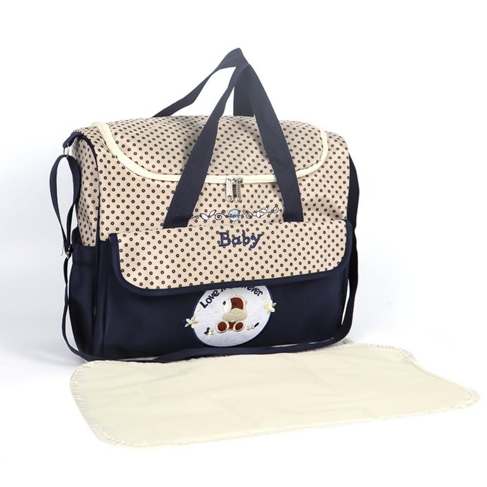 5Pcs/set Multifunctional Baby Diaper Bag Large Capacity Crossbody Bags New Shoulder Bag Mother Baby