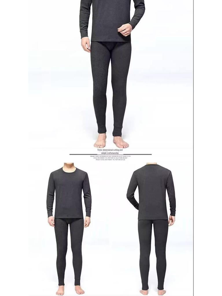 Мужской зимний термокостюм из немецкого бархата с подогревом: Комплект из двухстороннего теплого нижнего белья и утепленных леггинсов