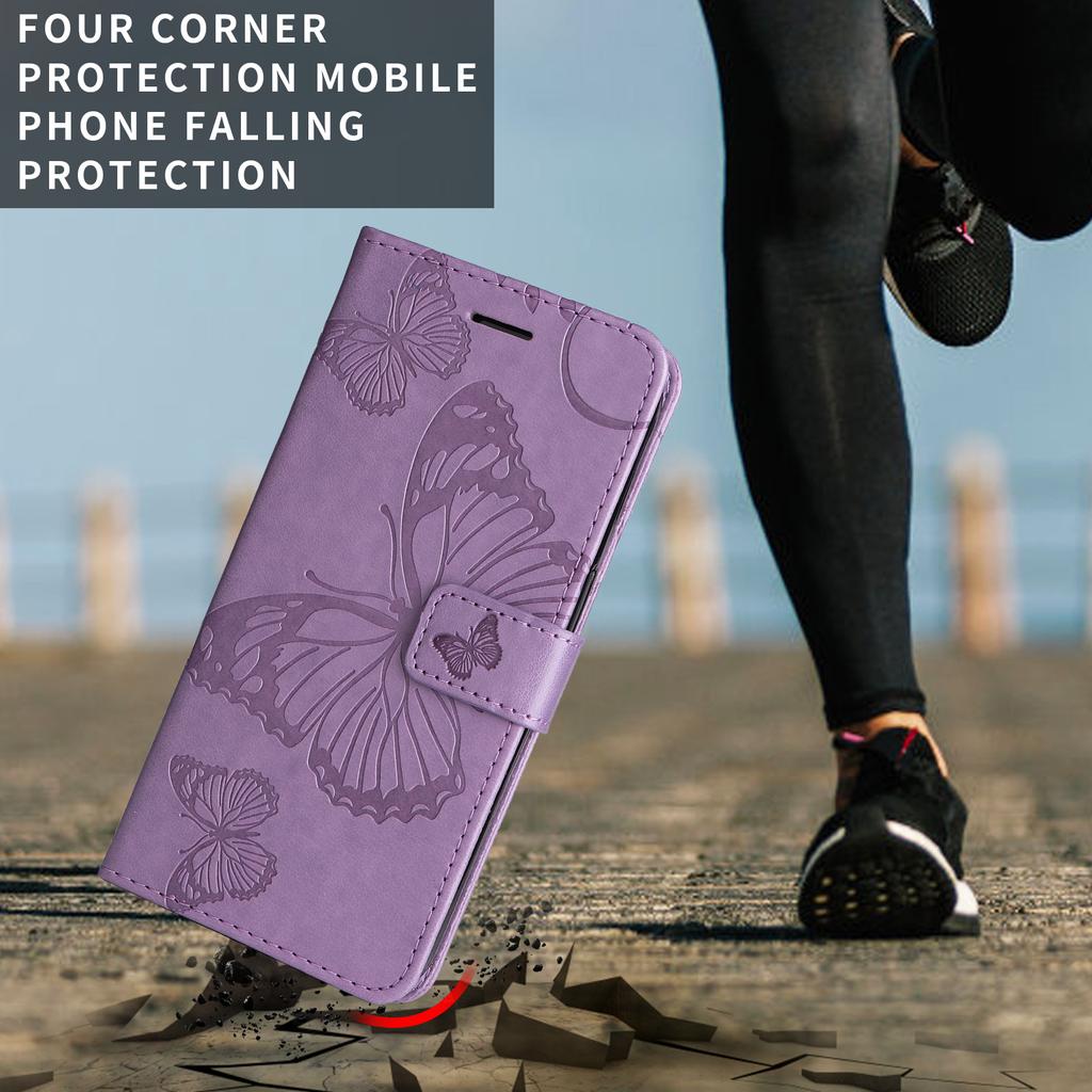 Для iPhone 17 Pro Max Чехол-кошелек Цветочный Бабочка Отпечатанный Кожаный Чехол для Телефона Подставка