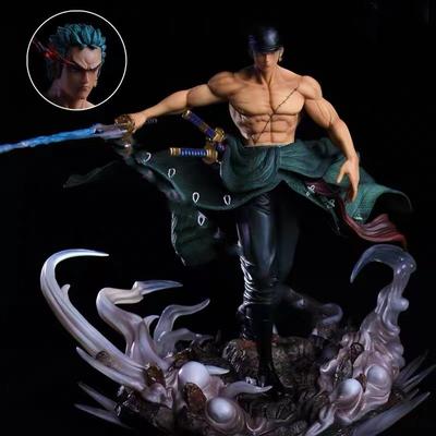 One Piece GK Аниме Битва Ророноа Зоро Статуэтка в полный рост Модель Игрушка Кукла ПВХ Коллекция Настольное Украшение Подарок