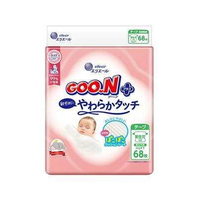 Подгузники Diojeji Gun Plus для чувствительной кожи, мягкие на ощупь, размер для новорожденных (лента) 68 шт. в упаковке